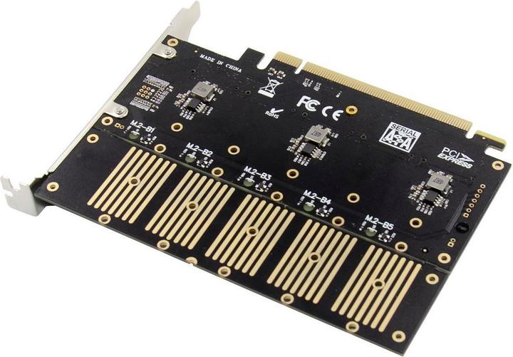 Image du produit MicroConnect MC-PCIE-JMB585 Carte d'interface/adaptateur M.2,SATA Intégré