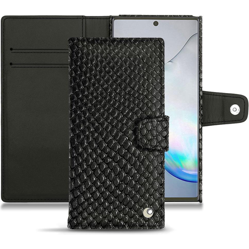 Noreve Lederschutzhülle Wallet (Samsung Galaxy Note 10+), Smartphone Hülle, Schwarz