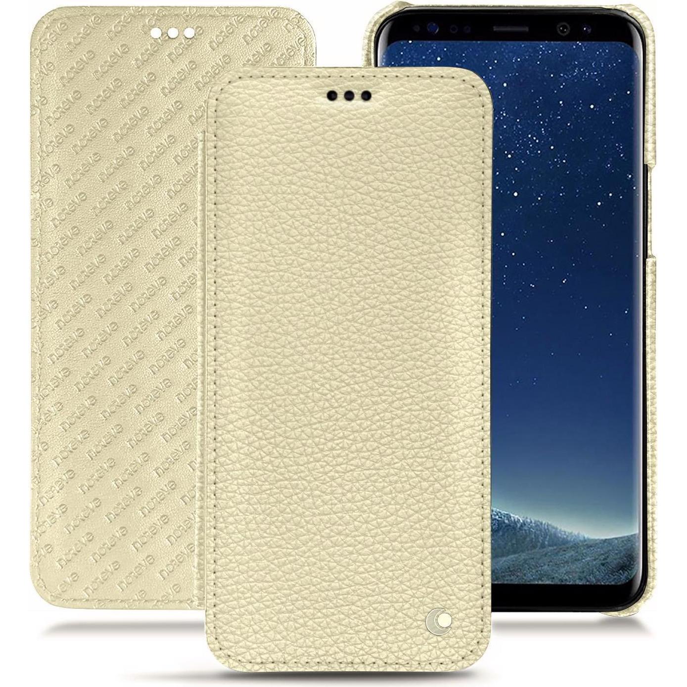 Noreve Lederschutzhülle horizontal (Samsung Galaxy S8+), Smartphone Hülle, Beige