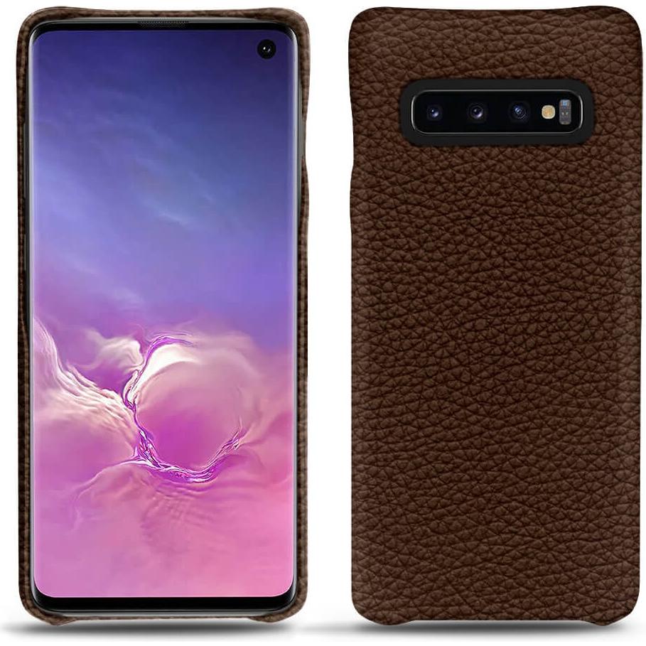 Noreve Lederschutzhülle (Samsung Galaxy S10), Smartphone Hülle, Braun