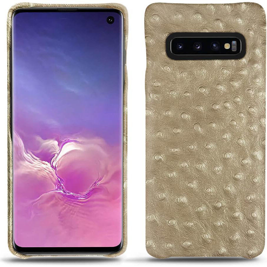 Thumbnail - Noreve Lederschutzhülle (Samsung Galaxy S10), Smartphone Hülle, Beige