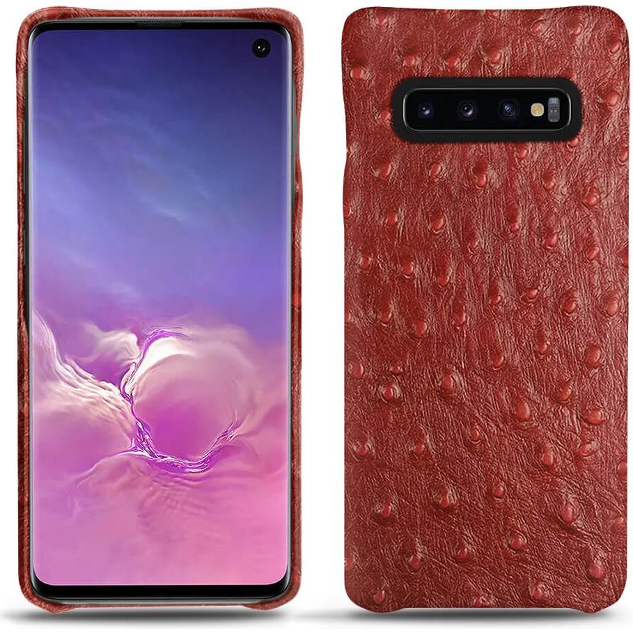 Noreve Lederschutzhülle (Samsung Galaxy S10), Smartphone Hülle, Rot