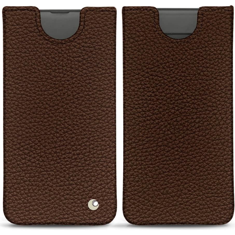 Noreve Lederschutzhülle (Samsung Galaxy S10), Smartphone Hülle, Braun