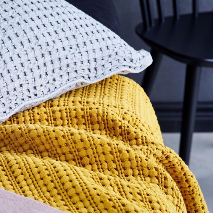 Image du produit Urbanara Tagesdecke Anadia 220 x 240 cm, Senfgelb (240 x 220 cm)