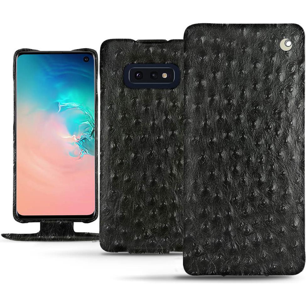 Noreve Lederschutzhülle vertikal (Samsung Galaxy S10e), Smartphone Hülle, Schwarz