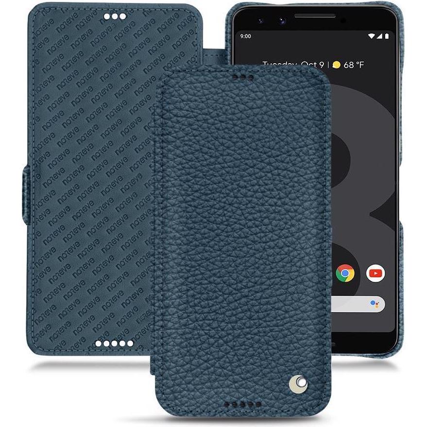 Noreve Lederschutzhülle horizontal (Google Pixel 3 XL), Smartphone Hülle, Blau
