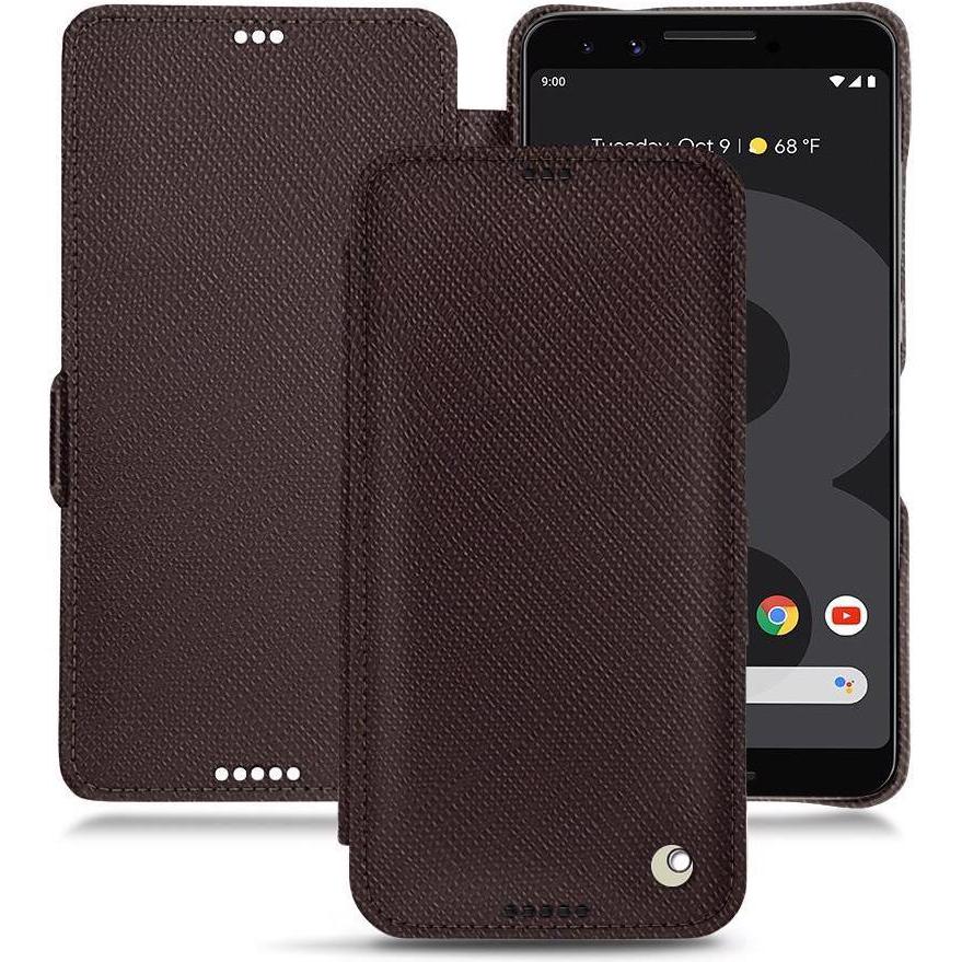 Noreve Lederschutzhülle horizontal (Google Pixel 3 XL), Smartphone Hülle, Braun