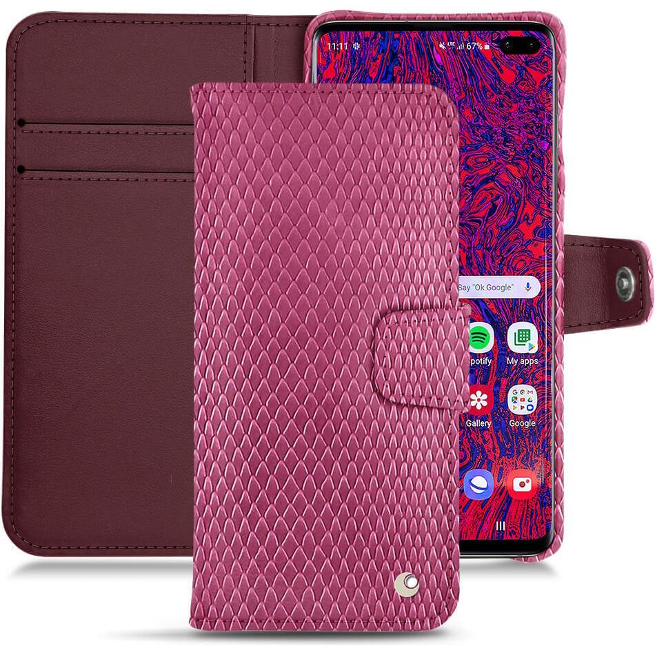 Thumbnail - Noreve Lederschutzhülle Wallet (Samsung Galaxy S10+), Smartphone Hülle, Rosa