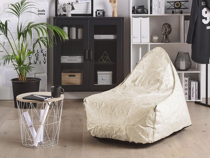 Actual product image Beliani Beanbag beige DROP