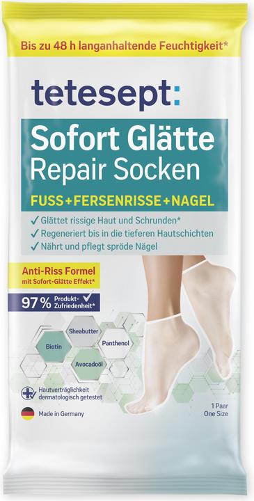 Produktbild Tetesept Sofort Glätte+Repair Socken (Fussdeodorant & -puder)