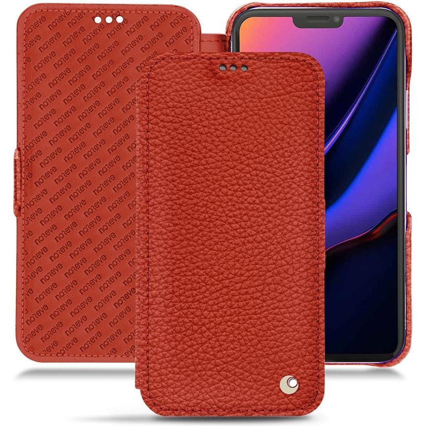 Noreve Lederschutzhülle horizontal (Apple iPhone 11 Pro), Smartphone Hülle, Orange