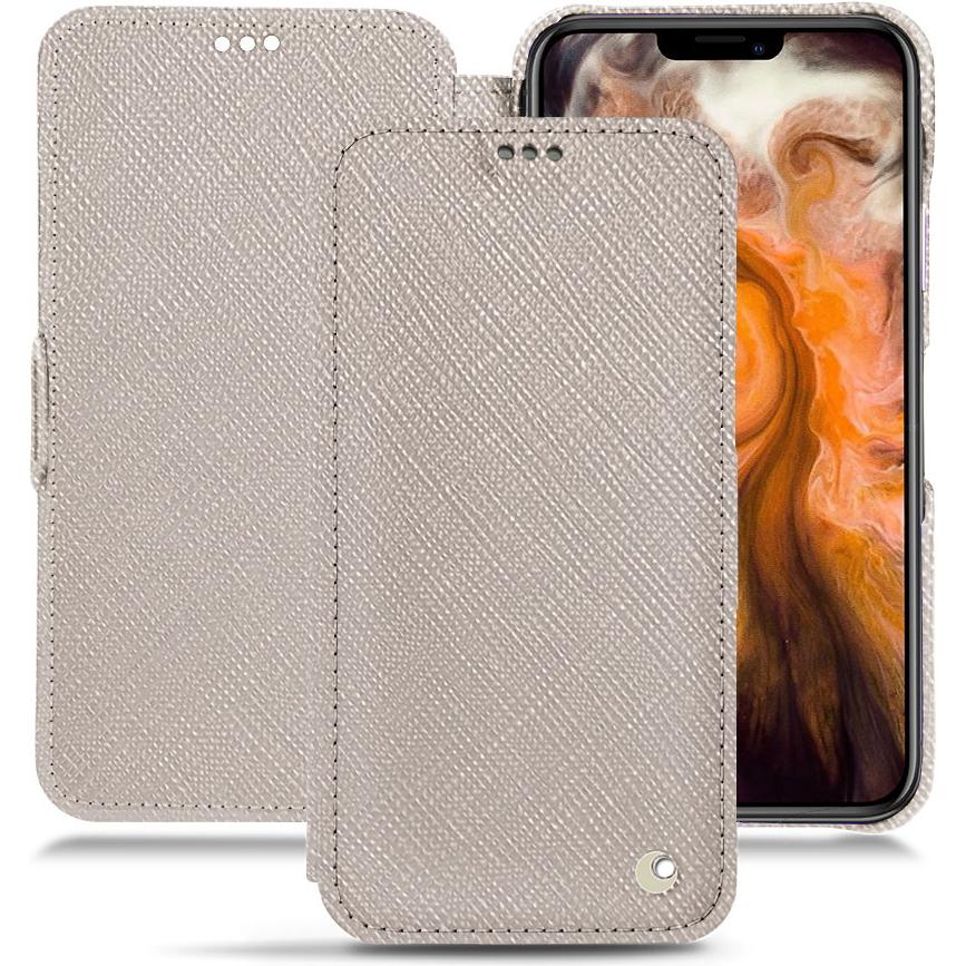 Noreve Lederschutzhülle horizontal (Apple iPhone 11 Pro Max), Smartphone Hülle, Beige