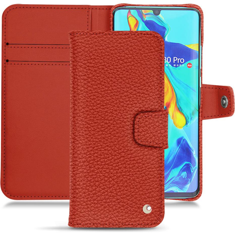 Thumbnail - Noreve Lederschutzhülle Wallet (Huawei P30 Pro), Smartphone Hülle, Orange