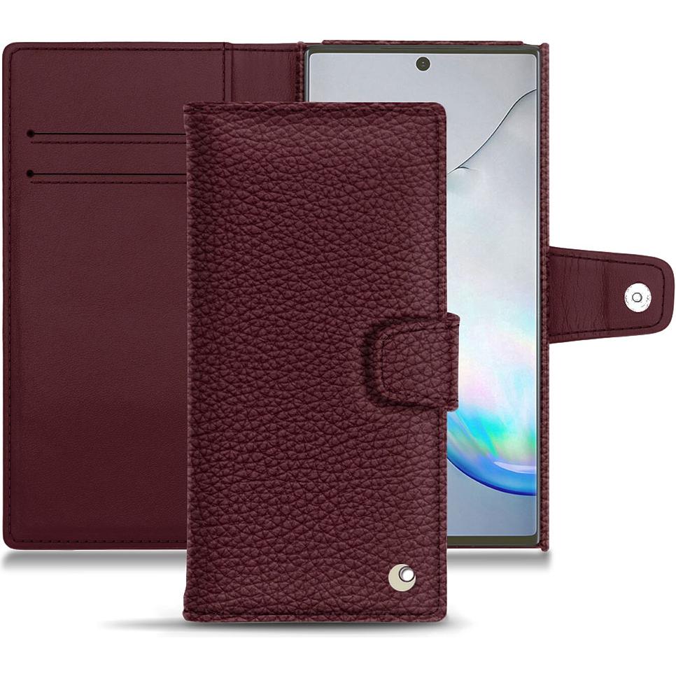 Noreve Lederschutzhülle Wallet (Samsung Galaxy Note 10), Smartphone Hülle, Violett