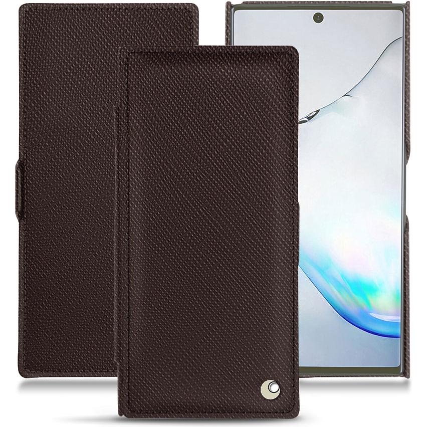 Noreve Lederschutzhülle horizontal (Samsung Galaxy Note 10), Smartphone Hülle, Braun