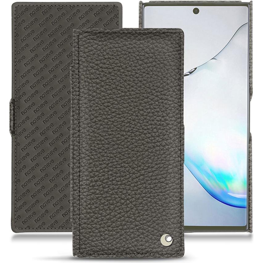 Noreve Lederschutzhülle horizontal (Samsung Galaxy Note 10), Smartphone Hülle, Grau
