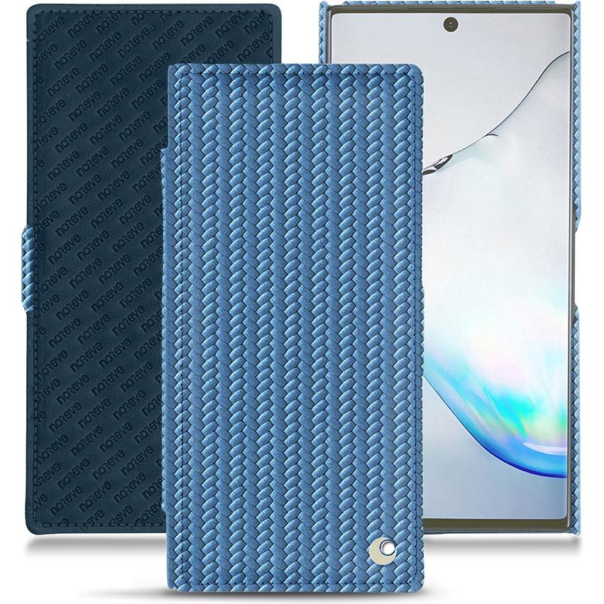 Thumbnail - Noreve Lederschutzhülle horizontal (Samsung Galaxy Note 10), Smartphone Hülle, Blau