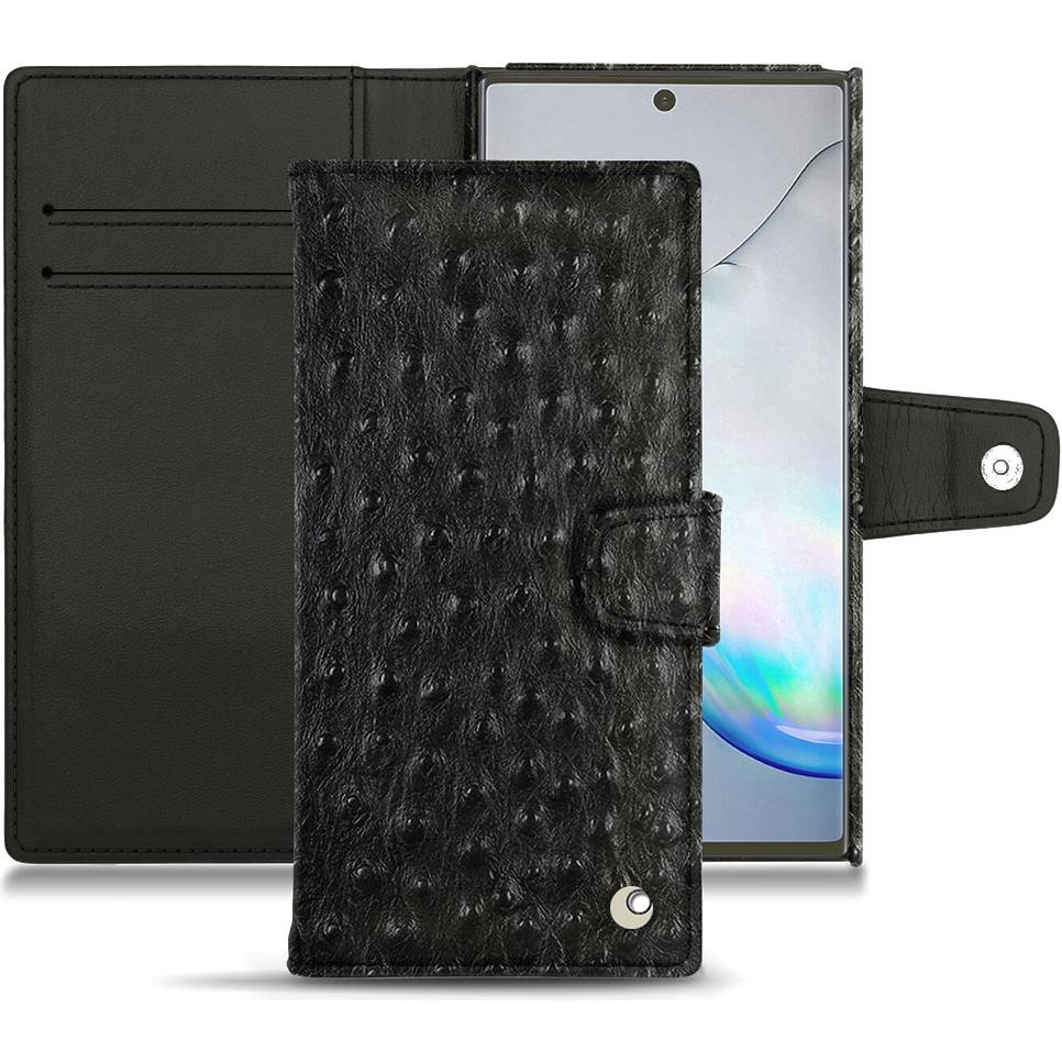 Noreve Lederschutzhülle Wallet (Samsung Galaxy Note 10), Smartphone Hülle, Schwarz