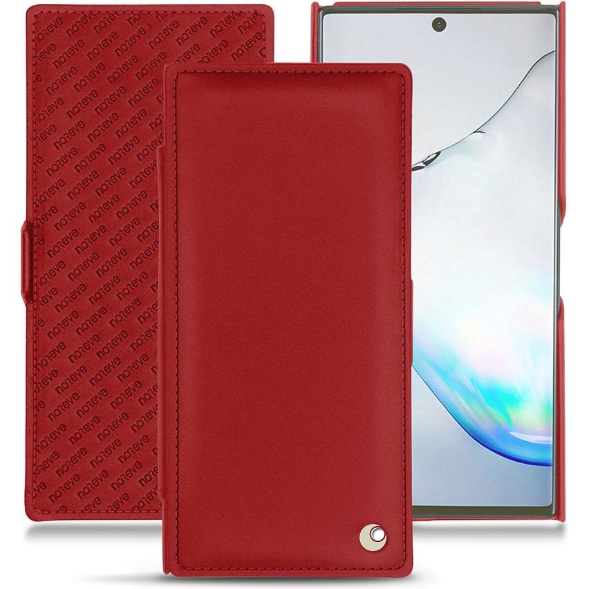 Noreve Lederschutzhülle horizontal (Samsung Galaxy Note 10+), Smartphone Hülle, Rot