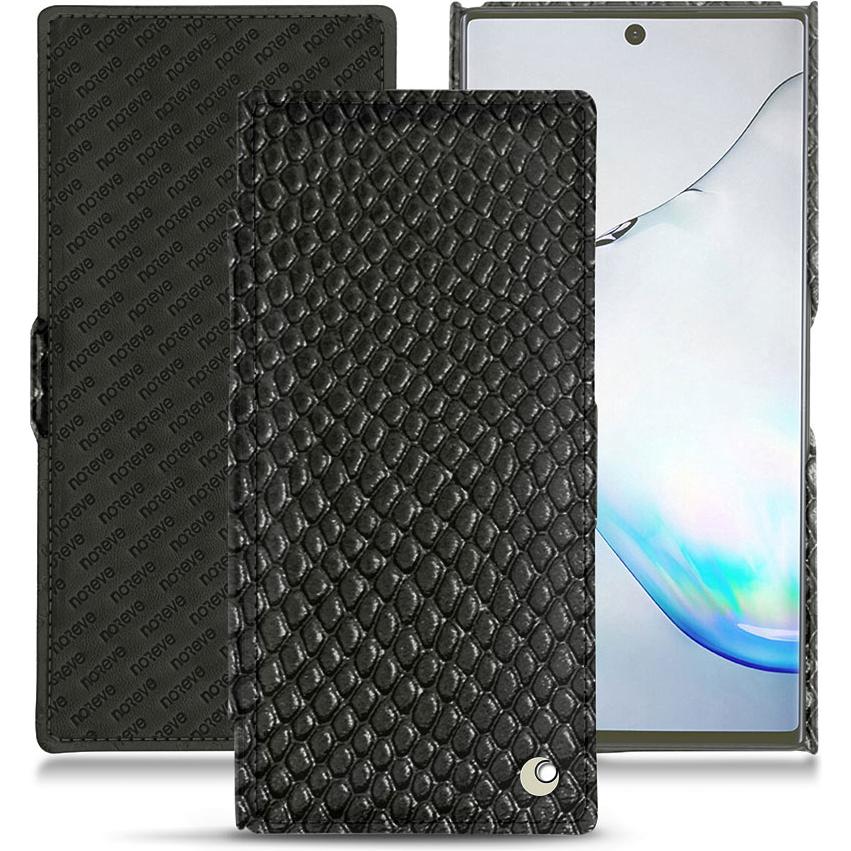 Noreve Lederschutzhülle horizontal (Samsung Galaxy Note 10+), Smartphone Hülle, Schwarz