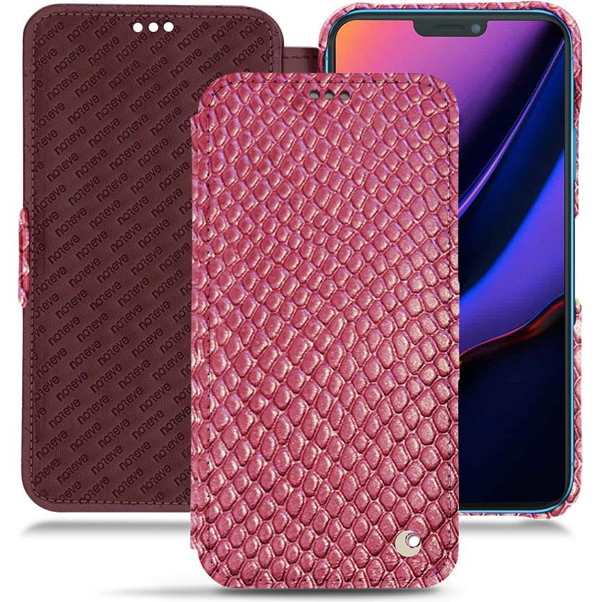 Noreve Lederschutzhülle horizontal (Apple iPhone 11), Smartphone Hülle, Rosa