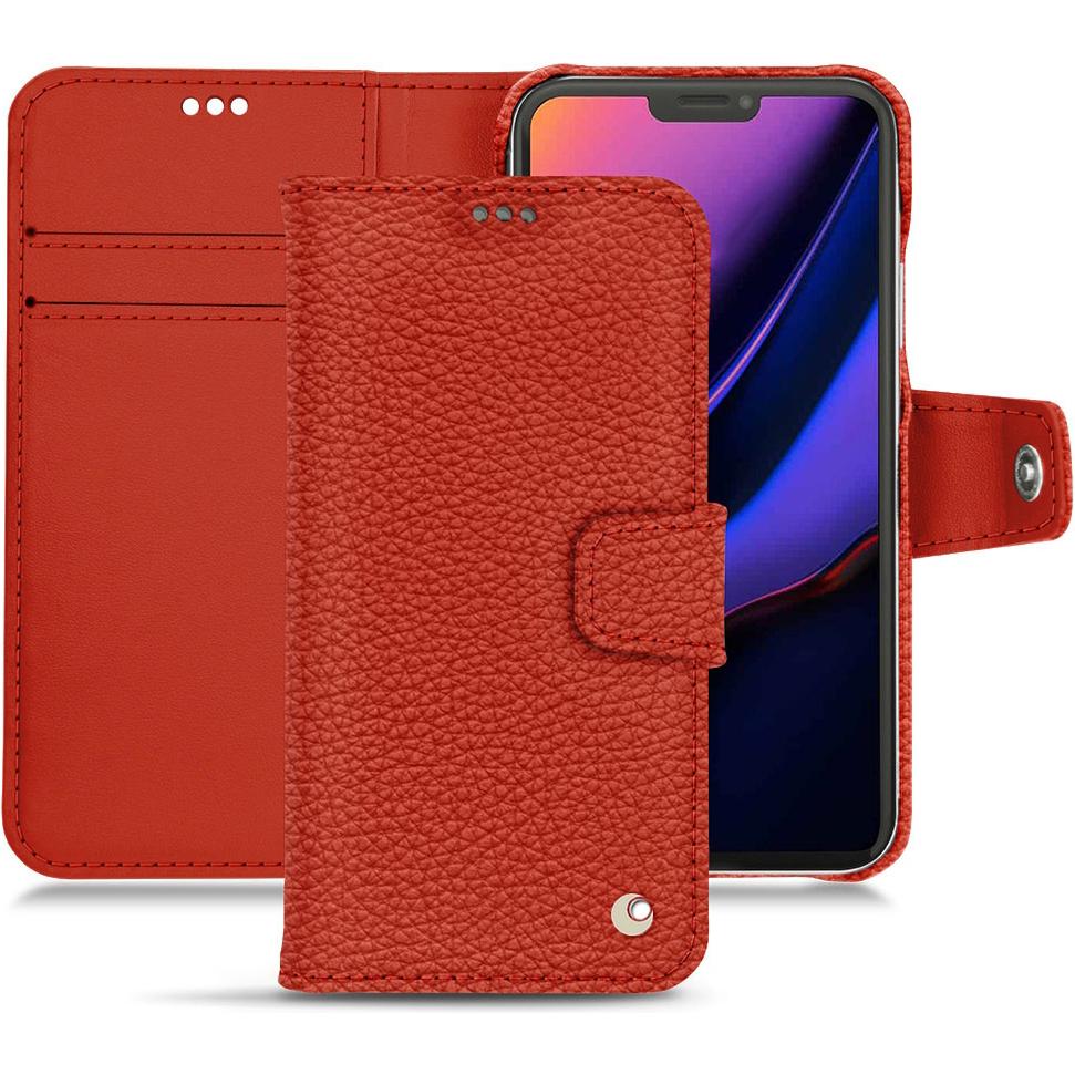 Noreve Lederschutzhülle Wallet (Apple iPhone 11 Pro), Smartphone Hülle, Orange
