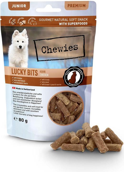 Immagine prodotto Chewies Lucky Bits Pollo Junior 80g (Adulto, 8 pz., 80 g)