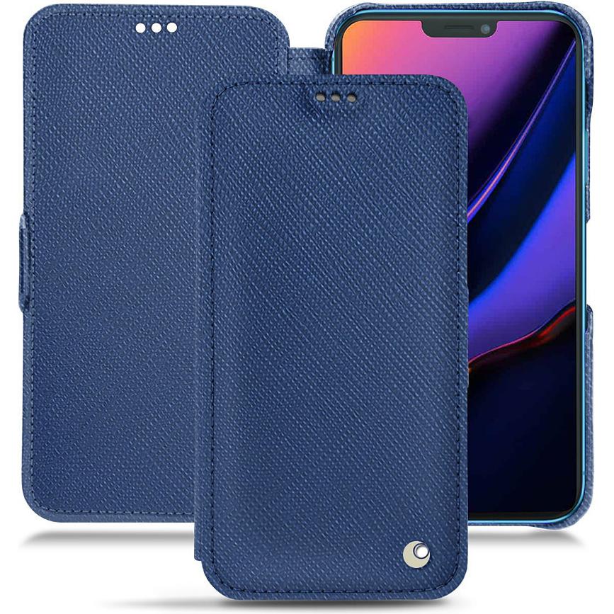 Noreve Lederschutzhülle horizontal (Apple iPhone 11), Smartphone Hülle, Blau