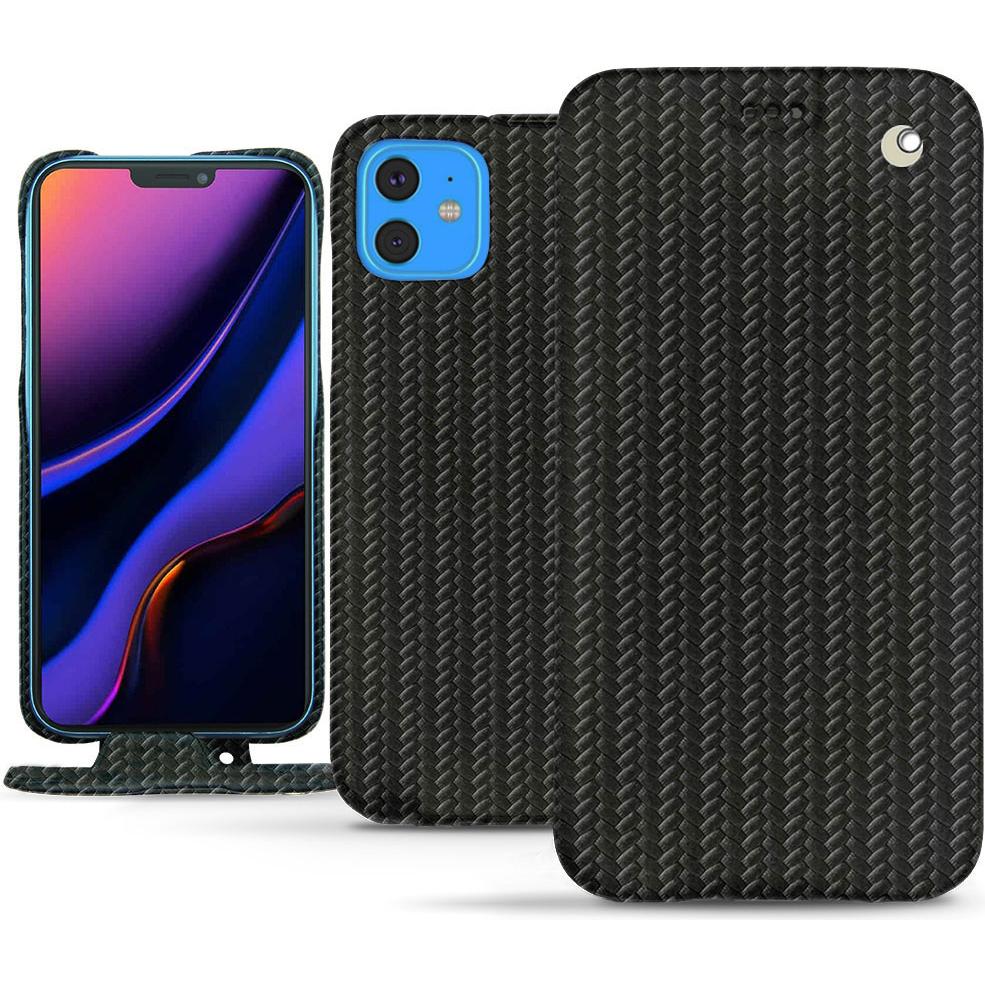 Thumbnail - Noreve Lederschutzhülle vertikal (Apple iPhone 11), Smartphone Hülle, Schwarz