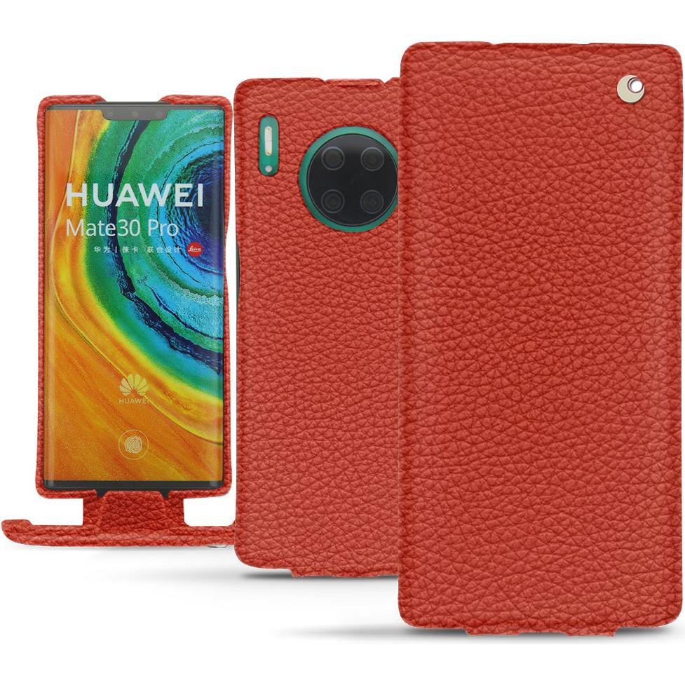 Noreve Lederschutzhülle vertikal (Huawei Mate 30 Pro), Smartphone Hülle, Orange