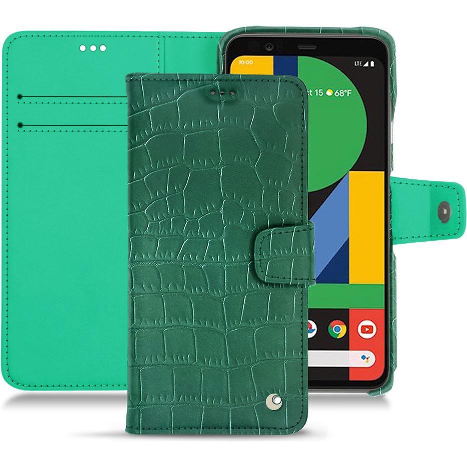 Noreve Lederschutzhülle Wallet (Google Pixel 4 XL), Smartphone Hülle, Grün