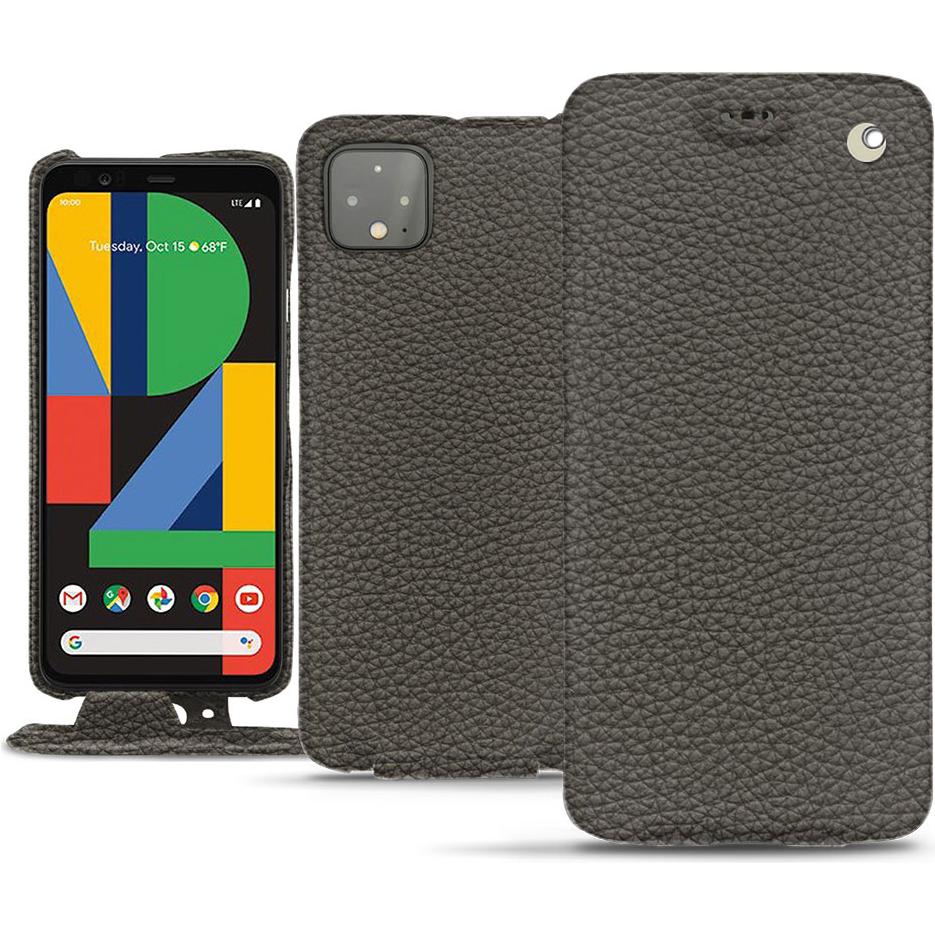Noreve Lederschutzhülle vertikal (Google Pixel 4), Smartphone Hülle, Grau