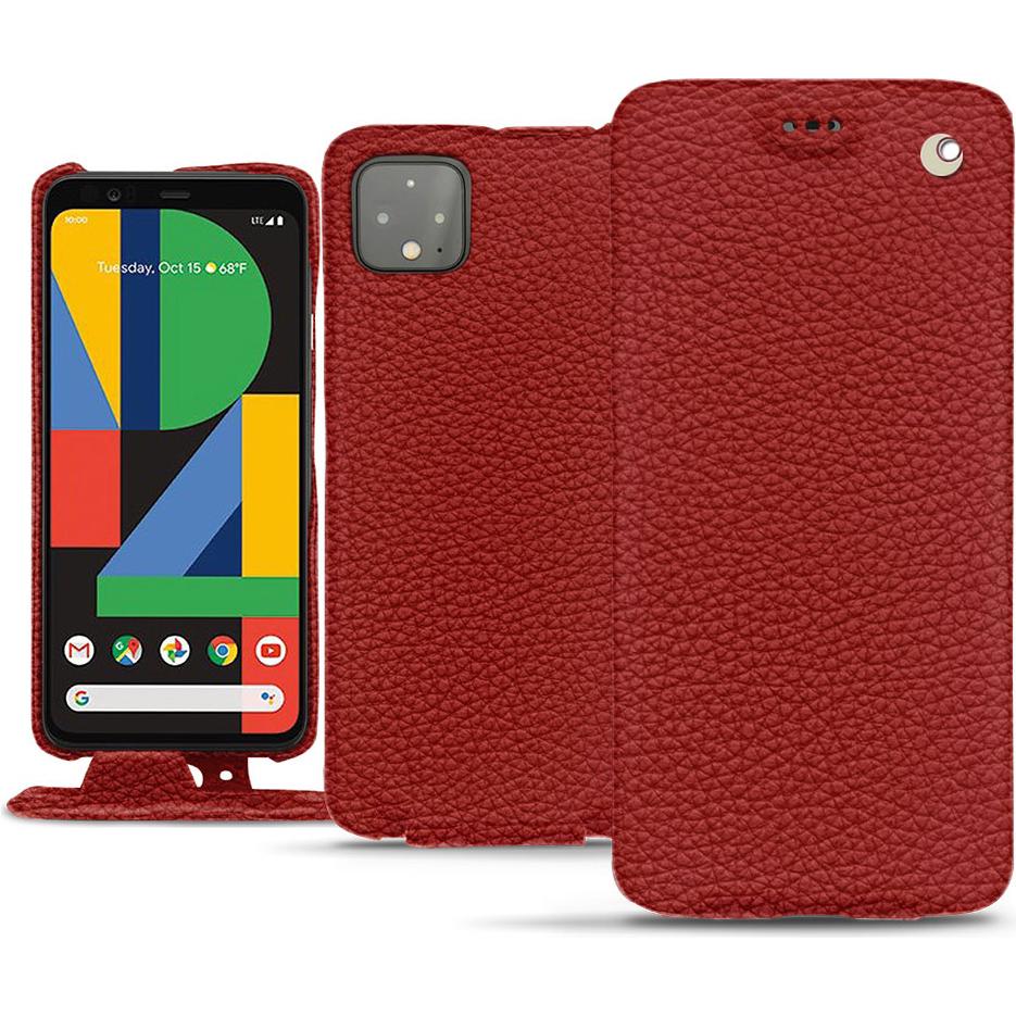 Thumbnail - Noreve Lederschutzhülle vertikal (Google Pixel 4), Smartphone Hülle, Rot
