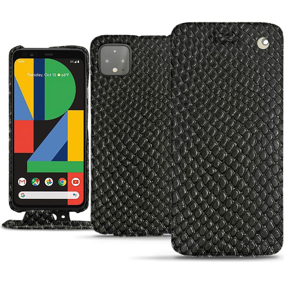 Noreve Lederschutzhülle vertikal (Google Pixel 4), Smartphone Hülle, Schwarz