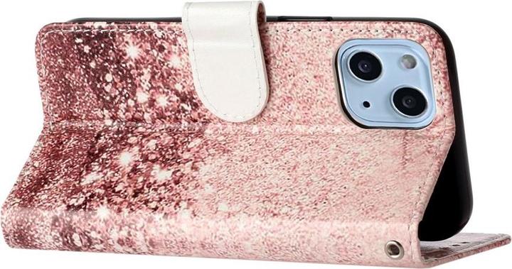 Actual product image Ueli Express iPhone 13 Mini Book Case Case with Card Holder Marble Rose Gold (Apple iPhone 13 mini)