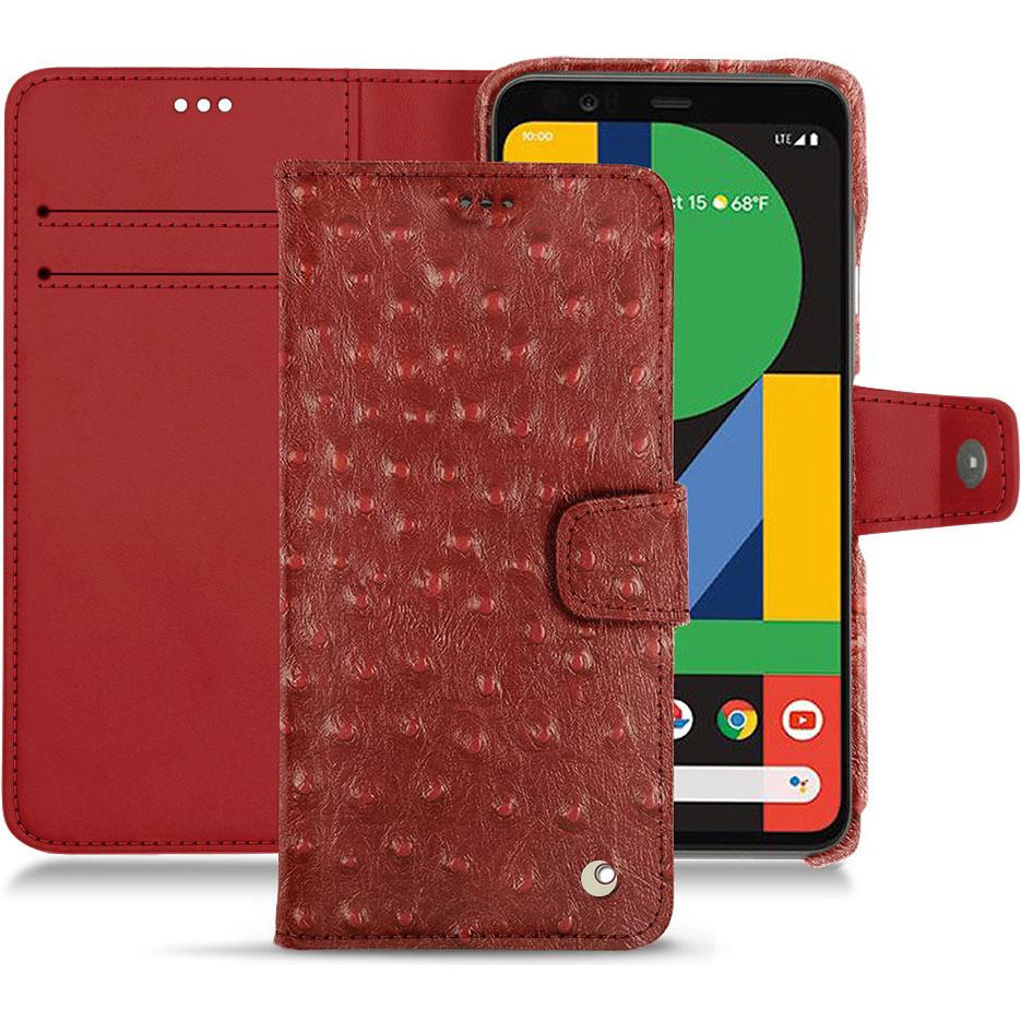 Noreve Lederschutzhülle Wallet (Google Pixel 4), Smartphone Hülle, Rot