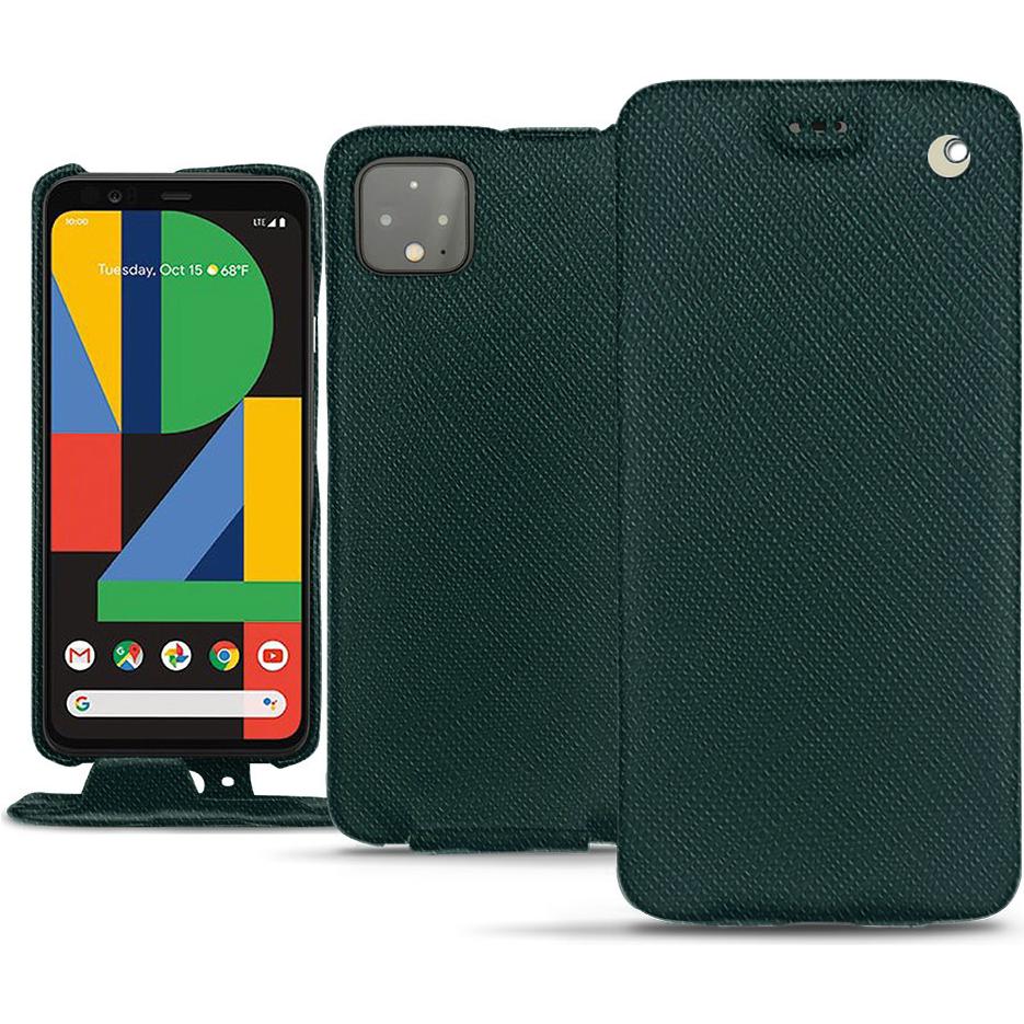 Noreve Lederschutzhülle vertikal (Google Pixel 4), Smartphone Hülle, Grün