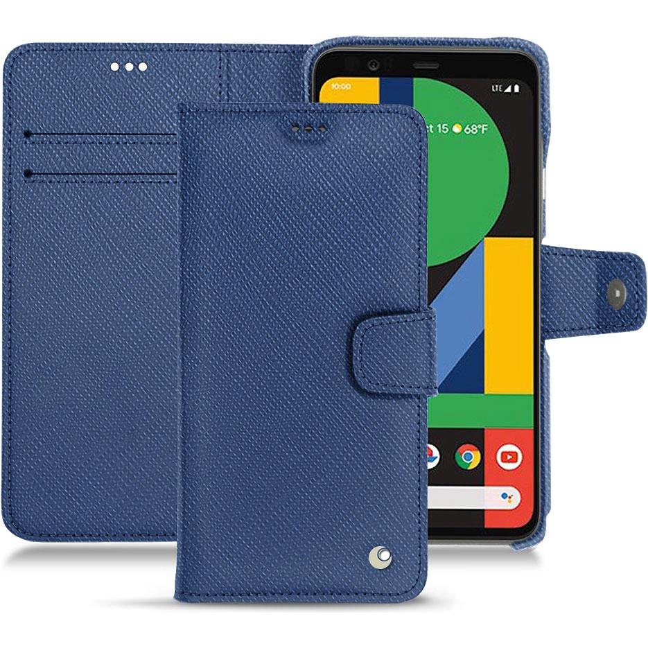 Noreve Lederschutzhülle Wallet (Google Pixel 4), Smartphone Hülle, Blau
