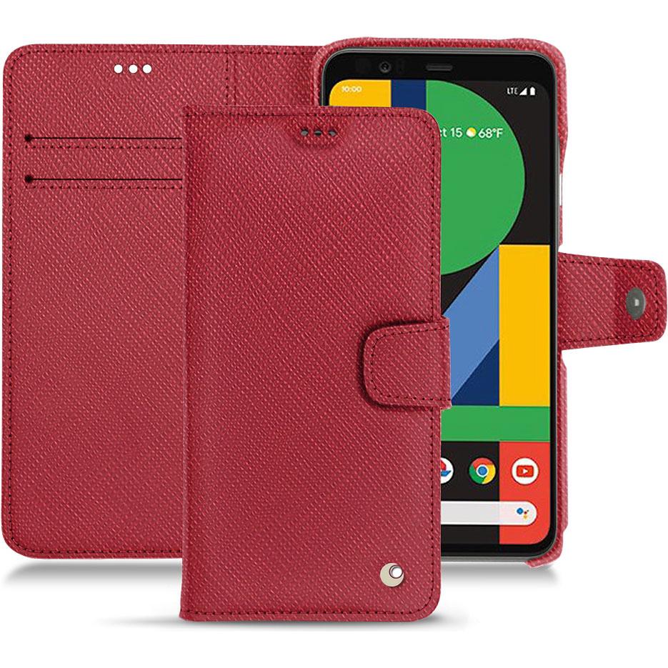 Noreve Lederschutzhülle Wallet (Google Pixel 4), Smartphone Hülle, Rot