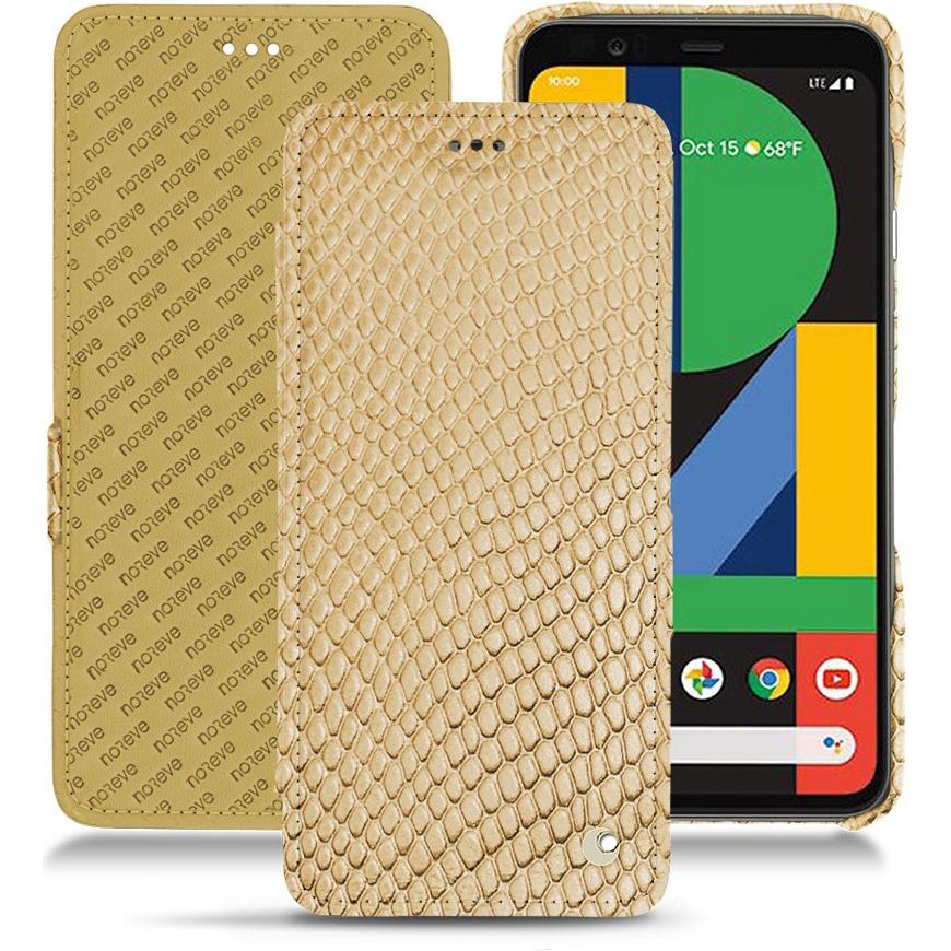 Noreve Lederschutzhülle horizontal (Google Pixel 4), Smartphone Hülle, Beige