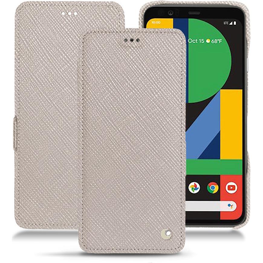 Noreve Lederschutzhülle horizontal (Google Pixel 4), Smartphone Hülle, Beige