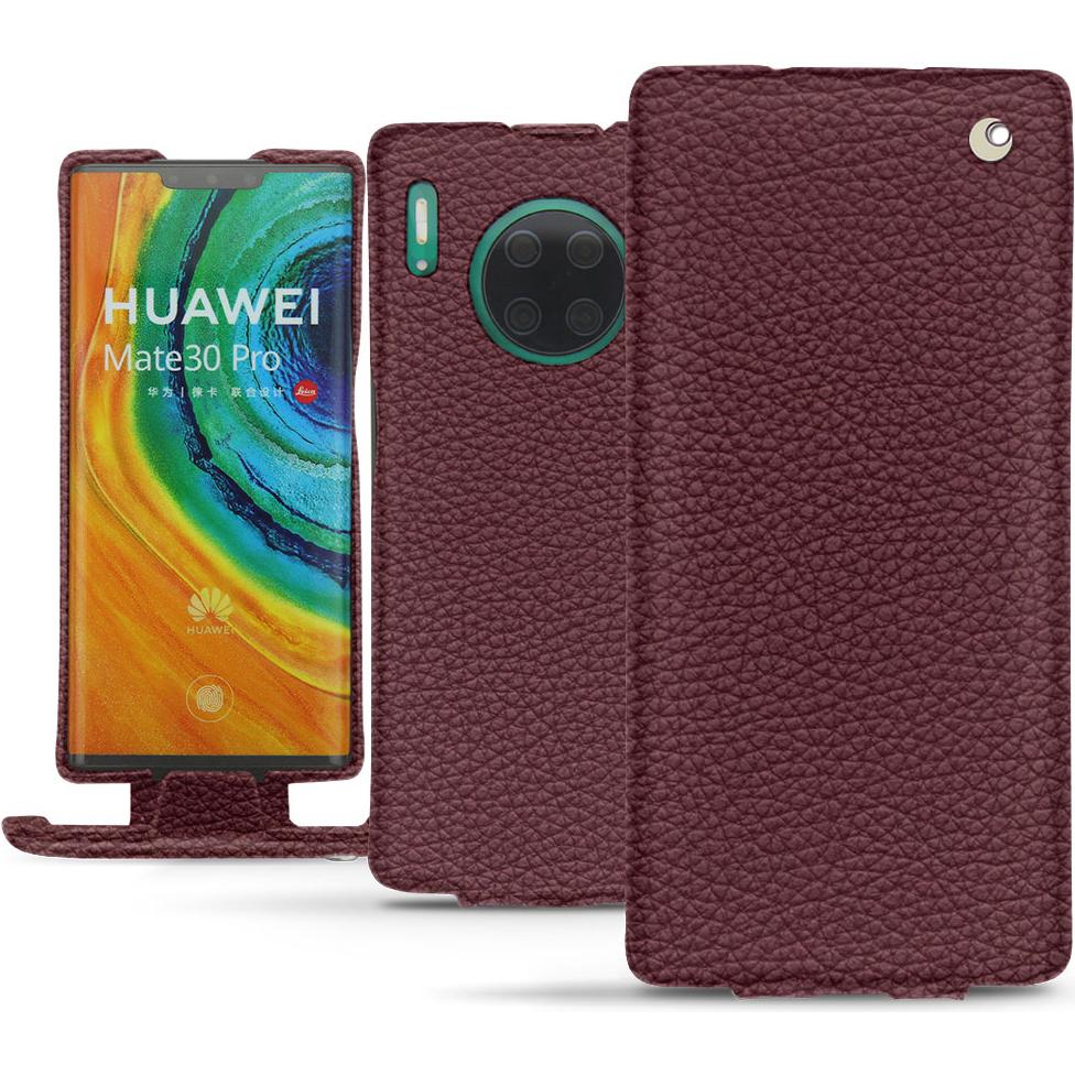 Thumbnail - Noreve Lederschutzhülle vertikal (Huawei Mate 30 Pro), Smartphone Hülle, Violett