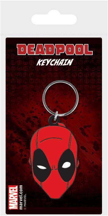 Actual product image Pyramid Marvel Comics Rubber Keychain Deadpool Face 6 cm