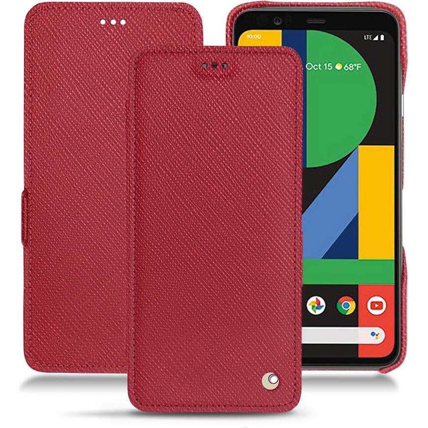 Noreve Lederschutzhülle horizontal (Google Pixel 4 XL), Smartphone Hülle, Rot