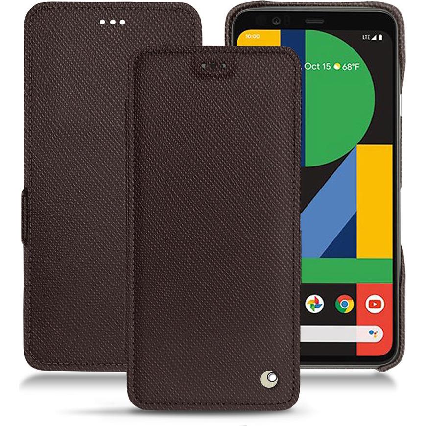 Noreve Lederschutzhülle horizontal (Google Pixel 4 XL), Smartphone Hülle, Braun