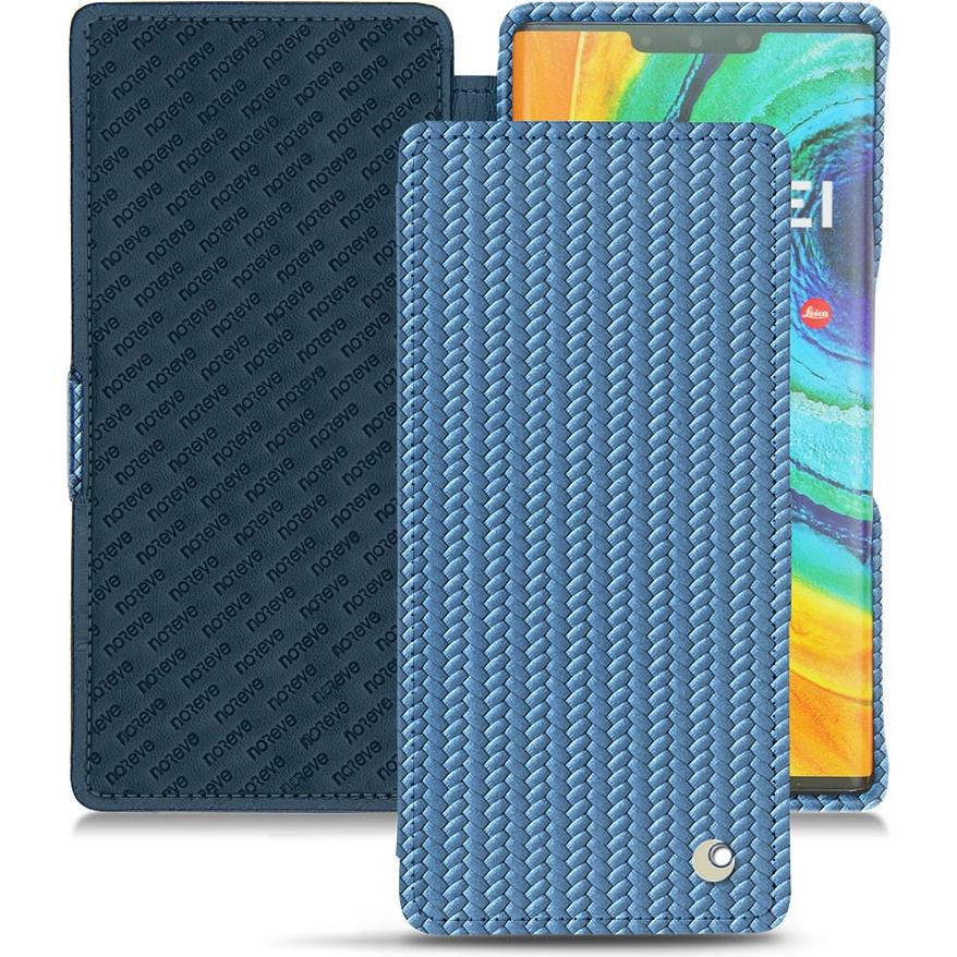 Thumbnail - Noreve Lederschutzhülle horizontal (Huawei Mate 30 Pro), Smartphone Hülle, Blau