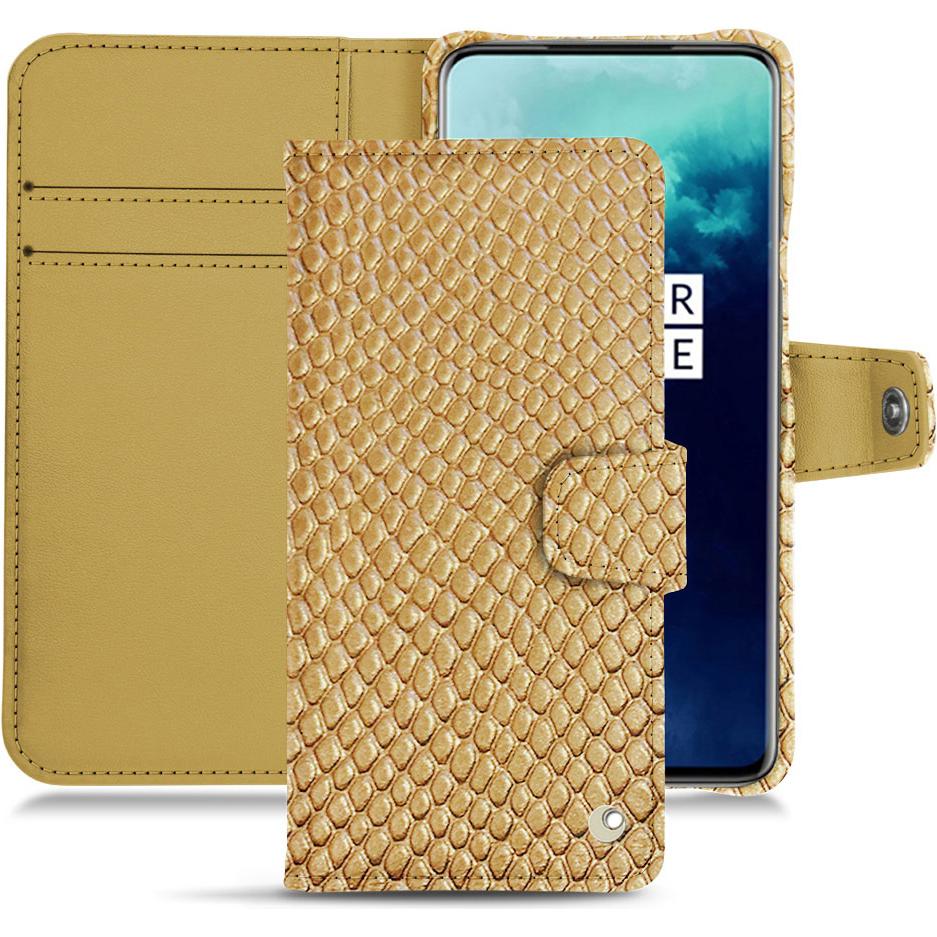 Noreve Lederschutzhülle Wallet (OnePlus 7T Pro), Smartphone Hülle, Beige