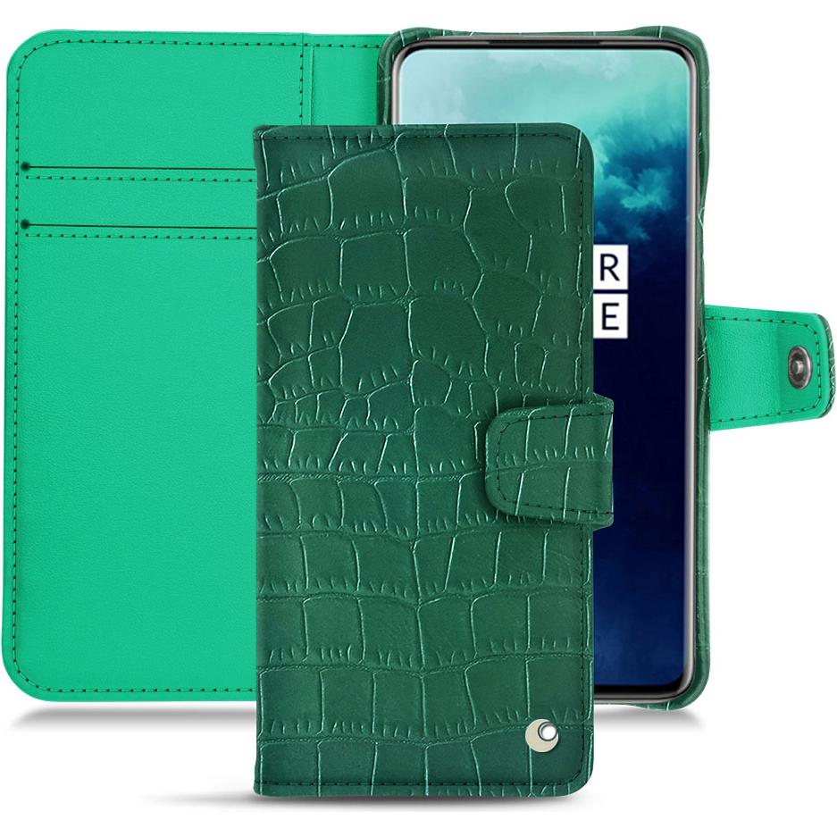 Noreve Lederschutzhülle Wallet (OnePlus 7T Pro), Smartphone Hülle, Grün