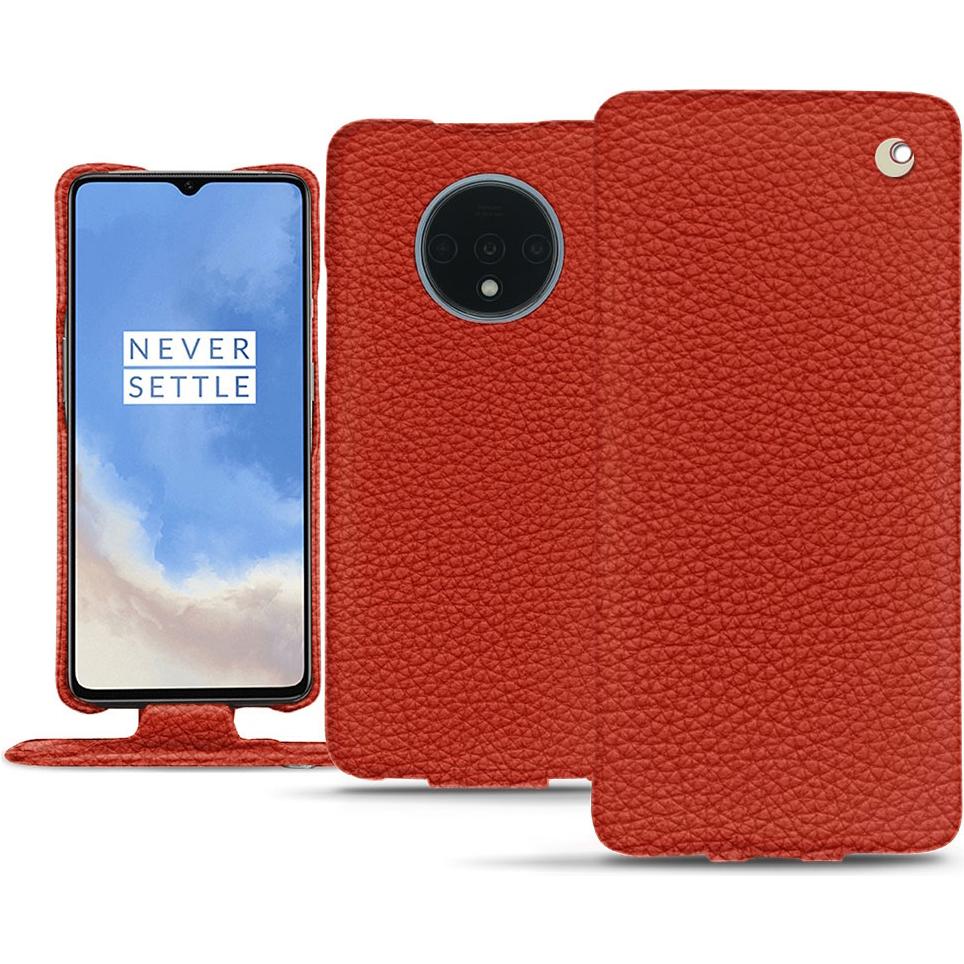 Noreve Lederschutzhülle vertikal (OnePlus 7T), Smartphone Hülle, Orange