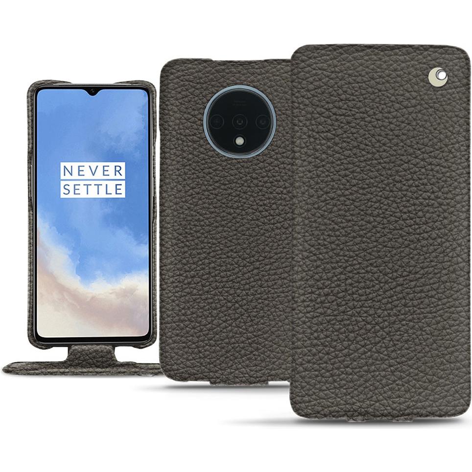 Noreve Lederschutzhülle vertikal (OnePlus 7T), Smartphone Hülle, Grau